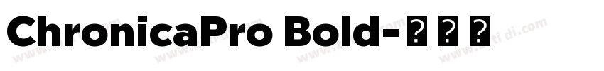 ChronicaPro Bold字体转换